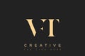VFT abstract letter logo design Royalty Free Stock Photo
