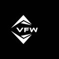 VFW abstract technology logo design on Black background. VFW creative initials letter logo concept Royalty Free Stock Photo