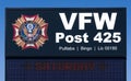 VFW Post Exterior Sign and Logo Royalty Free Stock Photo