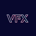 vfx letters vector design on dark Royalty Free Stock Photo