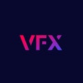 vfx letters vector logo design Royalty Free Stock Photo