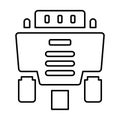Vga Cable Icon In Outline Style Royalty Free Stock Photo