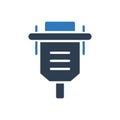 Vga Cable Icon Royalty Free Stock Photo