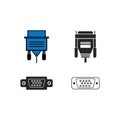 VGA cable icon Royalty Free Stock Photo