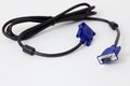 VGA cable on white Royalty Free Stock Photo