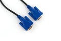 VGA cable on white Royalty Free Stock Photo