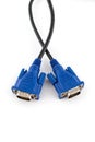 VGA cable on white Royalty Free Stock Photo