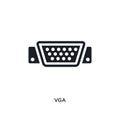 vga isolated icon. simple element illustration from electrian connections concept icons. vga editable logo sign symbol design on Royalty Free Stock Photo