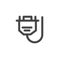 VGA plug line icon