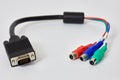 VGA 3RCA cable on white Royalty Free Stock Photo