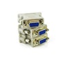 VGA to DVI display converter on white background Royalty Free Stock Photo