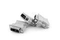 VGA to DVI display converter on white background Royalty Free Stock Photo
