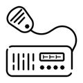 VHF radio transceiver icon vector Royalty Free Stock Photo