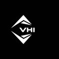 VHI abstract technology logo design on Black background. VHI creative initials letter logo concept