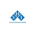 VHI letter logo design on WHITE background. VHI creative initials letter logo concept. VHI letter design