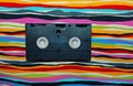 VHS Casette rainbow background studio