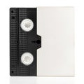 VHS cassette package.  Blank Video cassette case mockup. Isolated. Clean Video Home System standard cassette cover box Royalty Free Stock Photo