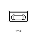 Vhs icon. Trendy modern flat linear vector Vhs icon on white background from thin line Cinema collection Royalty Free Stock Photo