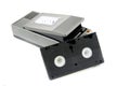 VHS Rewinder and vhs video tape Royalty Free Stock Photo
