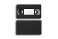 VHS tape cassette mockup isolated on white background. Royalty Free Stock Photo