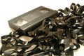 VHS Tape unwound - close Royalty Free Stock Photo