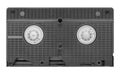 VHS video cassette back side isolated over white background Royalty Free Stock Photo