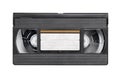 VHS video tape cassette isolated on white Royalty Free Stock Photo