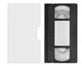 VHS video tape mockup. Analog movie cassette box with copy space Royalty Free Stock Photo
