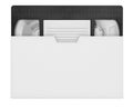 VHS video tape mockup. Analog movie cassette box with copy space Royalty Free Stock Photo