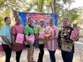 Village Health Volunteer new year party and New Year's gift draw , 5 January 2024 , Buriram Thailand.