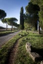 Via Appia Antica, old road build by ancient Romans