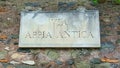 Sign for Via Appia Antica, Rome, Italy