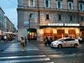Via Cavour Street Scene at Night in the City of Rome Royalty Free Stock Photo