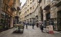 Via d'Alba ,famous street in old town of Naples,Italy