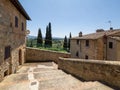 Via degli Innocenti street, San Gimignano, Italy Royalty Free Stock Photo