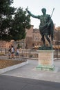 Via dei Fori Imperiali at sunset in Rome, Italy