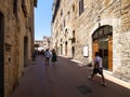 Via del Castello street, San Gimignano, Italy Royalty Free Stock Photo