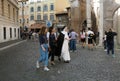 Via del Portico di Octavia in Rome, Italy