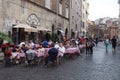 Via del Portico di Ottavia in Rome, Italy