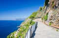 Via dell` Amore road way of love in National park Cinque Terre near Riomaggiore village Royalty Free Stock Photo