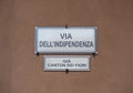 Via dell Indipendenza in Bologna Royalty Free Stock Photo