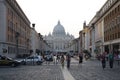 Via della Conciliazione and Saint Peter Cathedral Royalty Free Stock Photo