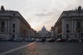 Via della Conciliazione and Saint Peter Cathedral Royalty Free Stock Photo