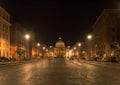 Via della Conciliazione and St. Peter`s cathedral in Rome