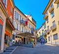 Via della Motta in Locarno, Switzerland Royalty Free Stock Photo