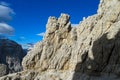 Via delle Bocchette Alte mountain via ferrata in Dolomite Alps Royalty Free Stock Photo