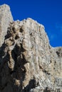 Via delle Bocchette Alte mountain via ferrata in Dolomite Alps Royalty Free Stock Photo