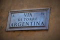 Via Di Torre Argentina in Rome