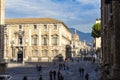 Via Etnea street and Etna volcano Royalty Free Stock Photo