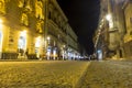 Tourists relaxing on Via Etnea street 